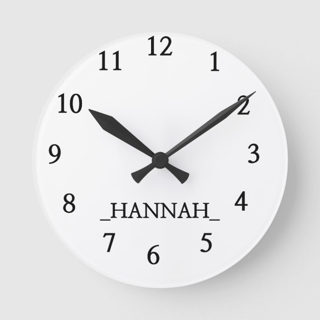 Modernes Minimalistisch Runde Wanduhr (Vorderseite)