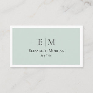 Modernes Minimalistisch Sage Green Gray Einfach Visitenkarte