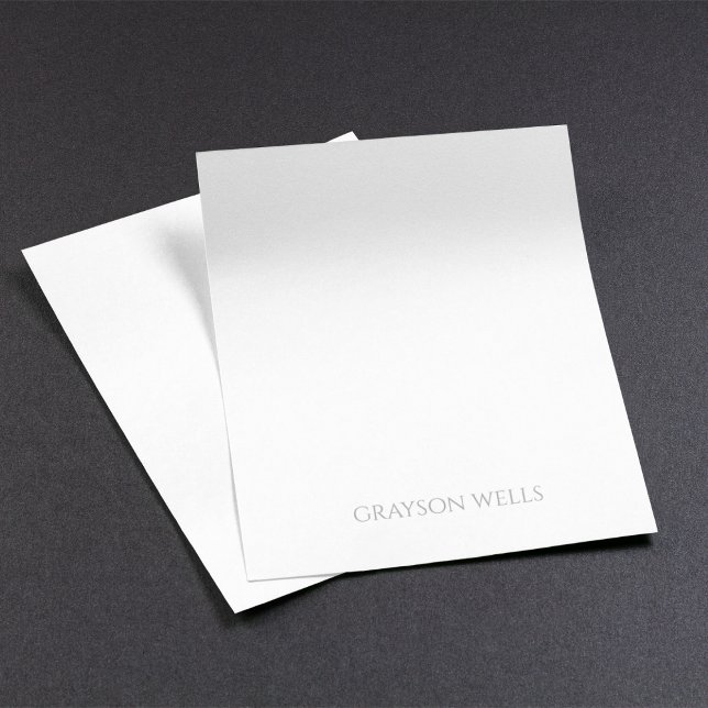 Modernes Minimalistisch Schwarz und Grau Beruflich Notizblock (Modern Minimalist Black and Grey Professional Notepad)