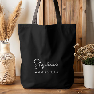 Modernes Minimalistisch Signature Black Tasche