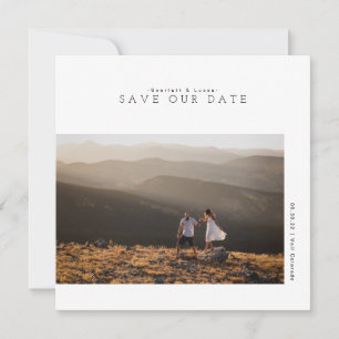 Modernes Minimalistisch Unsere Datumskarte Geret Save The Date