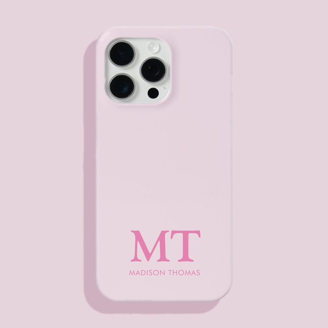 Modernes Minimalistischer Name Anfangsmonogramm Case-Mate iPhone Hülle (Von Creator hochgeladen)