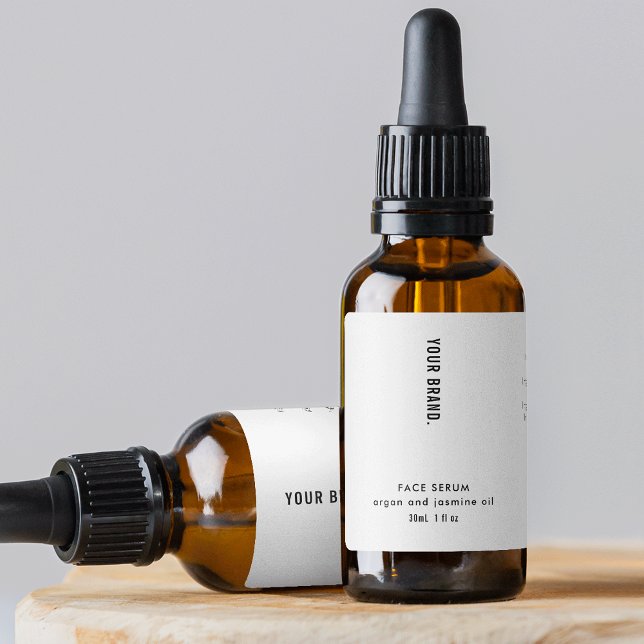 Modernes Minimalistisches 1 oz 30 ml Kosmetisches  Adressaufkleber (Von Creator hochgeladen)