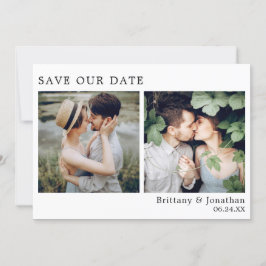 Modernes Minimalistisches 2 Foto Rette unsere Datu Save The Date