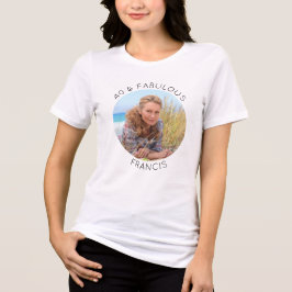 Modernes Minimalistisches 40 & fabelhaftes Foto Tri-Blend Shirt