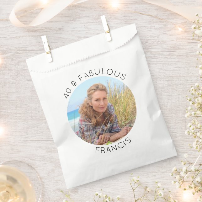 Modernes Minimalistisches 40 & Fabulous Circle Fot Geschenktütchen (Ausgeschnitten)