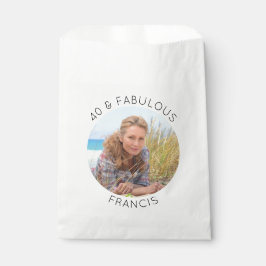 Modernes Minimalistisches 40 & Fabulous Circle Fot Geschenktütchen