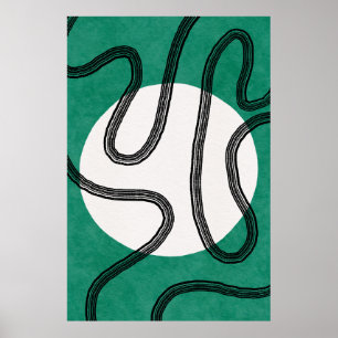 Modernes Minimalistisches Abstrakt Line Art Poster