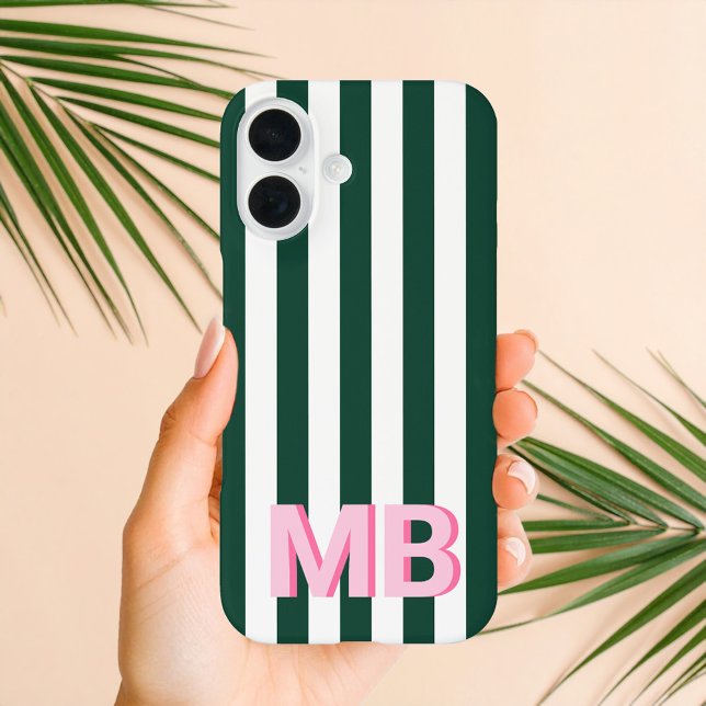 Modernes Minimalistisches Anfangsmonogramm iPhone 16 Hülle (Von Creator hochgeladen)