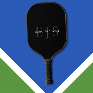 Modernes Minimalistisches Anfangsmonogramm Pickleball Schläger