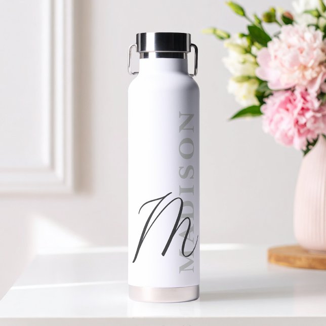 Modernes minimalistisches Anfangsmonogramm Trinkflasche (Von Creator hochgeladen)