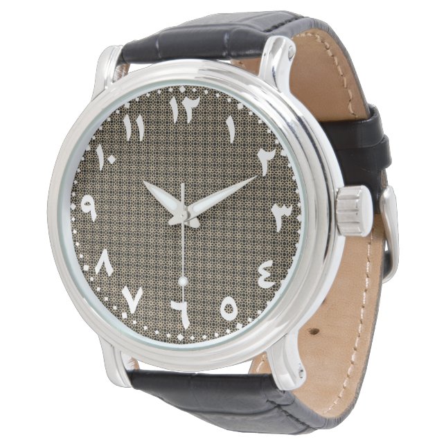 Modernes Minimalistisches Arabisch Armbanduhr (Schrägansicht)