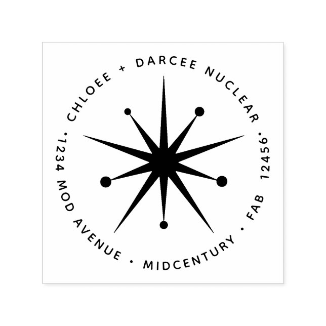 Modernes Minimalistisches Atomprogramm der Sternex Permastempel (Design)