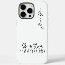 Modernes Minimalistisches B&W Bible Verse Sprichwo iPhone 16 Pro Max Hülle