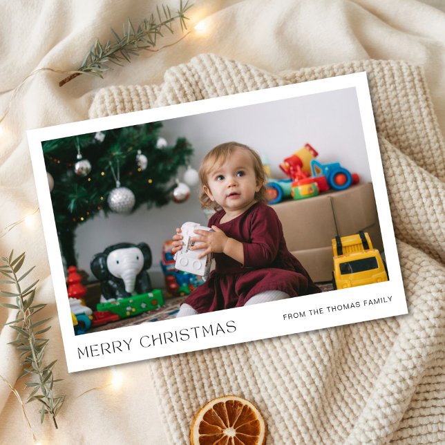 Modernes Minimalistisches Baby-Foto Weihnachten (Von Creator hochgeladen)
