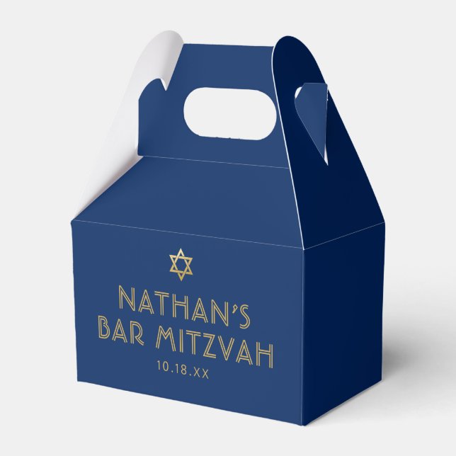 Modernes Minimalistisches Bar Bat Mitzvah Geschenkschachtel (Vorderseite)