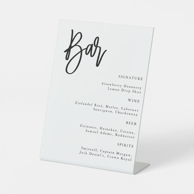 Modernes Minimalistisches Bar für einfache Skripte Sockelschild (Vorderseite)