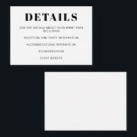 Modernes Minimalistisches Bat Mitzvah Basic White Begleitkarte<br><div class="desc">Moderne Minimalistische Bat Mitzvah Grundlegende weiße Einschließkarte</div>