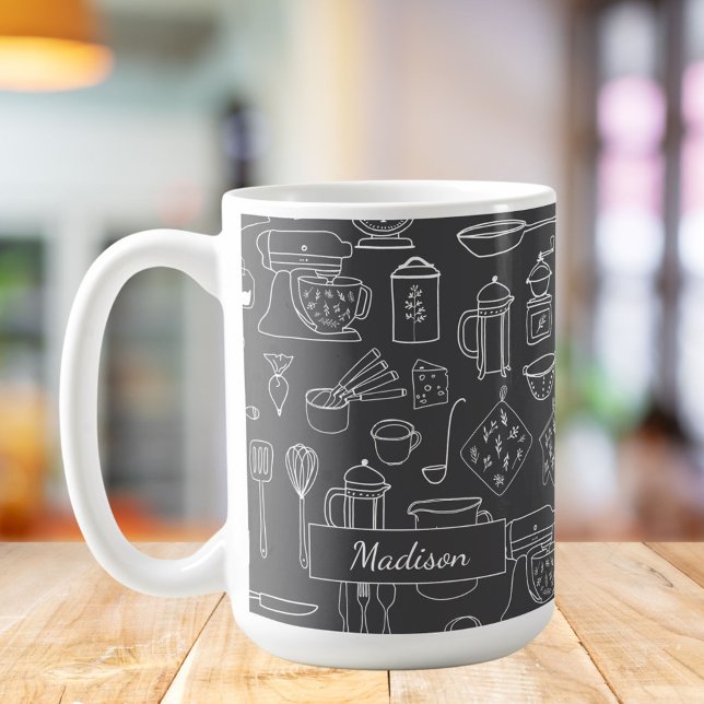 Modernes Minimalistisches Bauernhaus Küche Geschir Kaffeetasse (In situ)