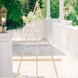 Modernes Minimalistisches Begrüßungszeichen Acrylschild