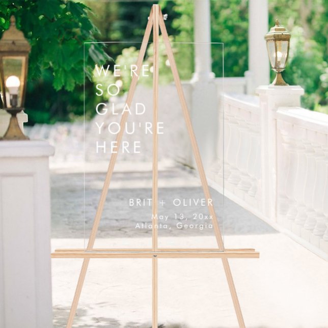 Modernes Minimalistisches Begrüßungszeichen Acrylschild (Von Creator hochgeladen)