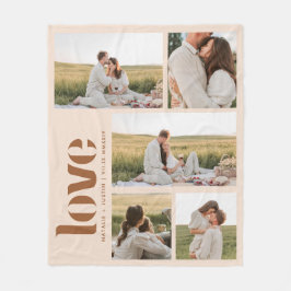 Modernes, Minimalistisches Beige 5 Foto Fleecedecke