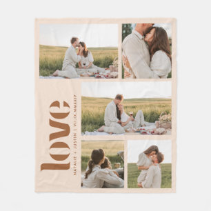 Modernes, Minimalistisches Beige 5 Foto Fleecedecke