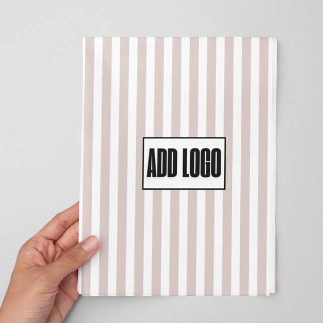 Modernes Minimalistisches Beistreifen-Business-Log Geschenkpapier Set (Von Creator hochgeladen)