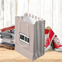 Modernes Minimalistisches Beistreifen-Business-Log Mittlere Geschenktüte