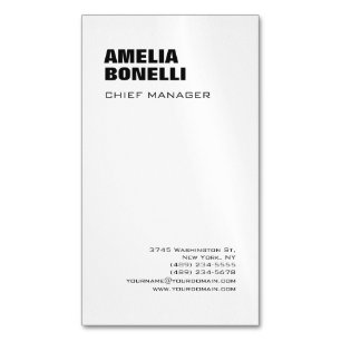 Modernes, Minimalistisches Beruflich Magnetische Visitenkarte