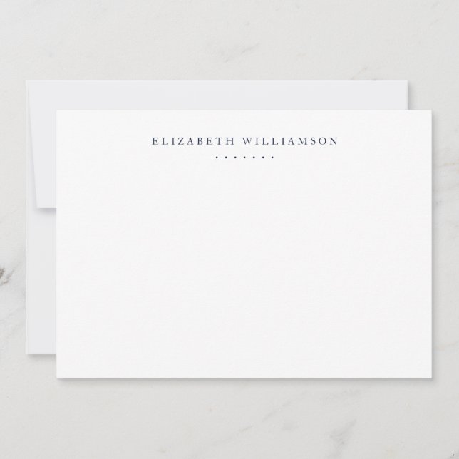 Modernes Minimalistisches Berufliches Denim Blue Mitteilungskarte (Vorderseite)