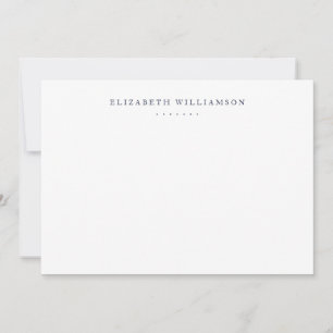 Modernes Minimalistisches Berufliches Denim Blue Mitteilungskarte