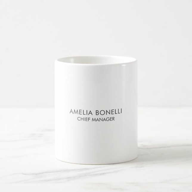Modernes Minimalistisches Berufliches Einfaches Kaffeetasse (Mittel)