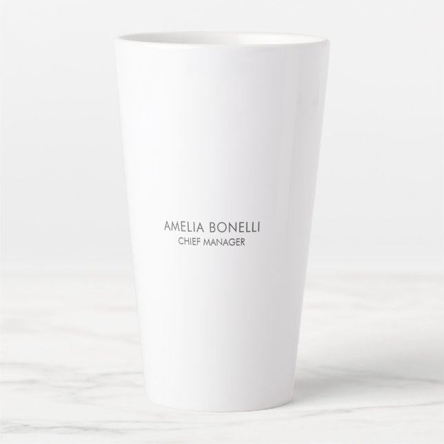 Modernes Minimalistisches Berufliches Einfaches Milchtasse (Vorderseite)