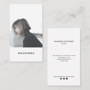 Modernes Minimalistisches Berufliches Haar-Stylist Visitenkarte