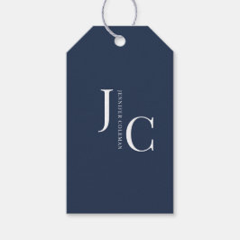 Modernes Minimalistisches Berufliches Monogramm Na Geschenkanhänger