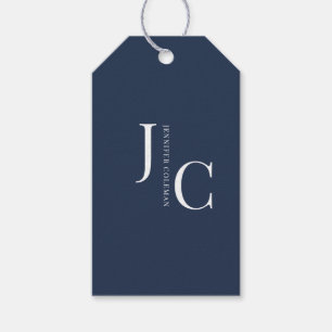 Modernes Minimalistisches Berufliches Monogramm Na Geschenkanhänger
