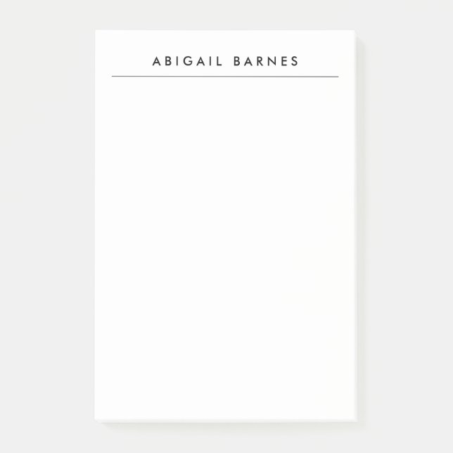 Modernes Minimalistisches Berufliches Schlicht Post-it Klebezettel (Vorderseite)