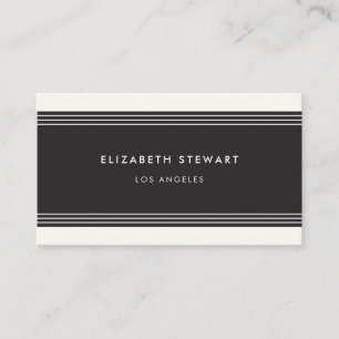 Modernes Minimalistisches Berufliches Schwarz und  Visitenkarte