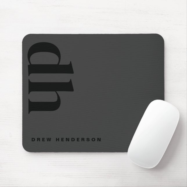 Modernes Minimalistisches Berufliches Schwarzes Mo Mousepad (Mit Mouse)