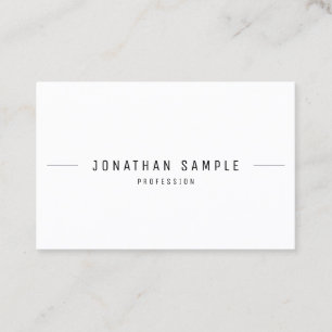 Modernes Minimalistisches Berufliches Template Top Visitenkarte