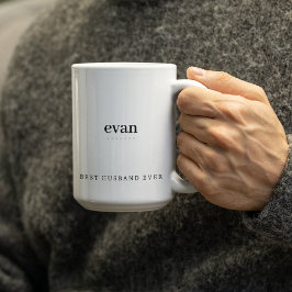 Modernes Minimalistisches Best Husband je Personal Zweifarbige Tasse