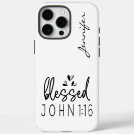 Modernes Minimalistisches Bibelverse John 1:16 iPh iPhone 16 Pro Max Hülle
