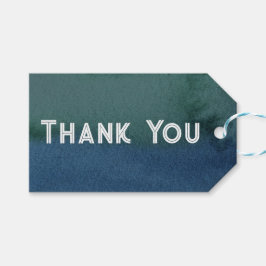 Modernes Minimalistisches Blau Aquamarin Geschenkanhänger