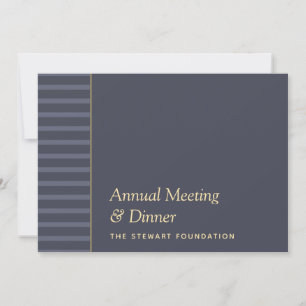 Modernes Minimalistisches Blue and Gold Business D Einladung