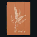 Modernes Minimalistisches botanisches System in Ro iPad Pro Cover<br><div class="desc">Moderne Minimalistische botanische Technik in Burnt Orange Rust Personalisiert iPad Pro Cover</div>