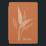 Modernes Minimalistisches botanisches System in Ro iPad Pro Cover<br><div class="desc">Moderne Minimalistische botanische Technik in Burnt Orange Rust Personalisiert iPad Pro Cover</div>