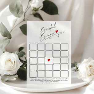 Modernes Minimalistisches Brautparty-Bingospiel