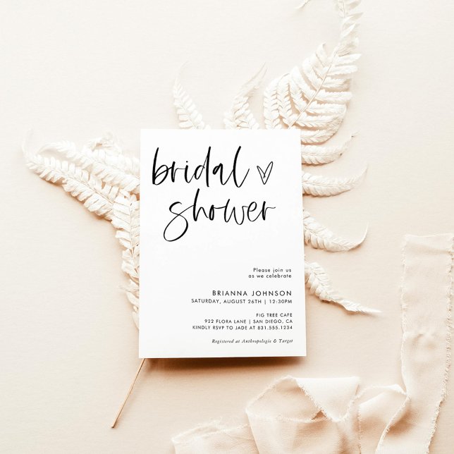Modernes Minimalistisches Brautparty | Boho Bridal Einladung (Von Creator hochgeladen)