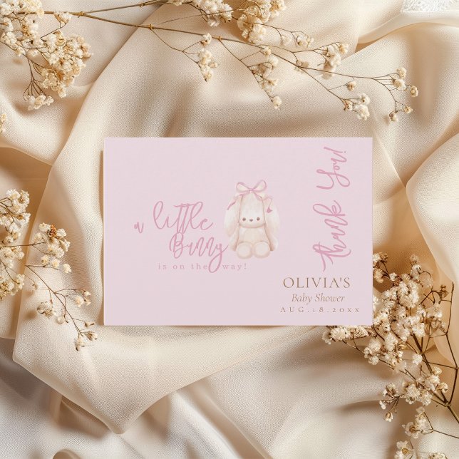 Modernes Minimalistisches Bunny Dankeskarte (Von Creator hochgeladen)